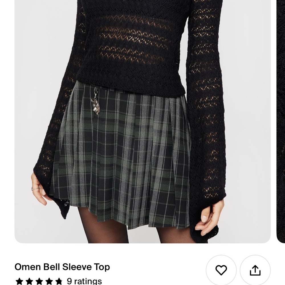 Laced flared black top